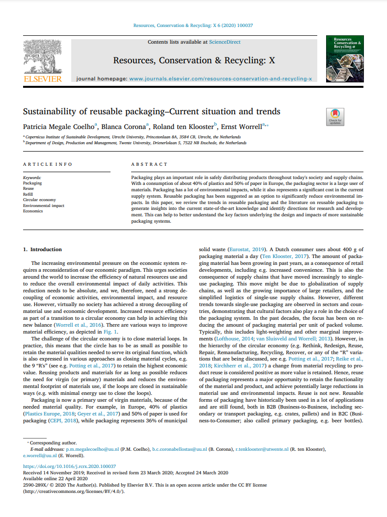 Sustainability Of Reusable Packaging–Current Situation And Trends ...